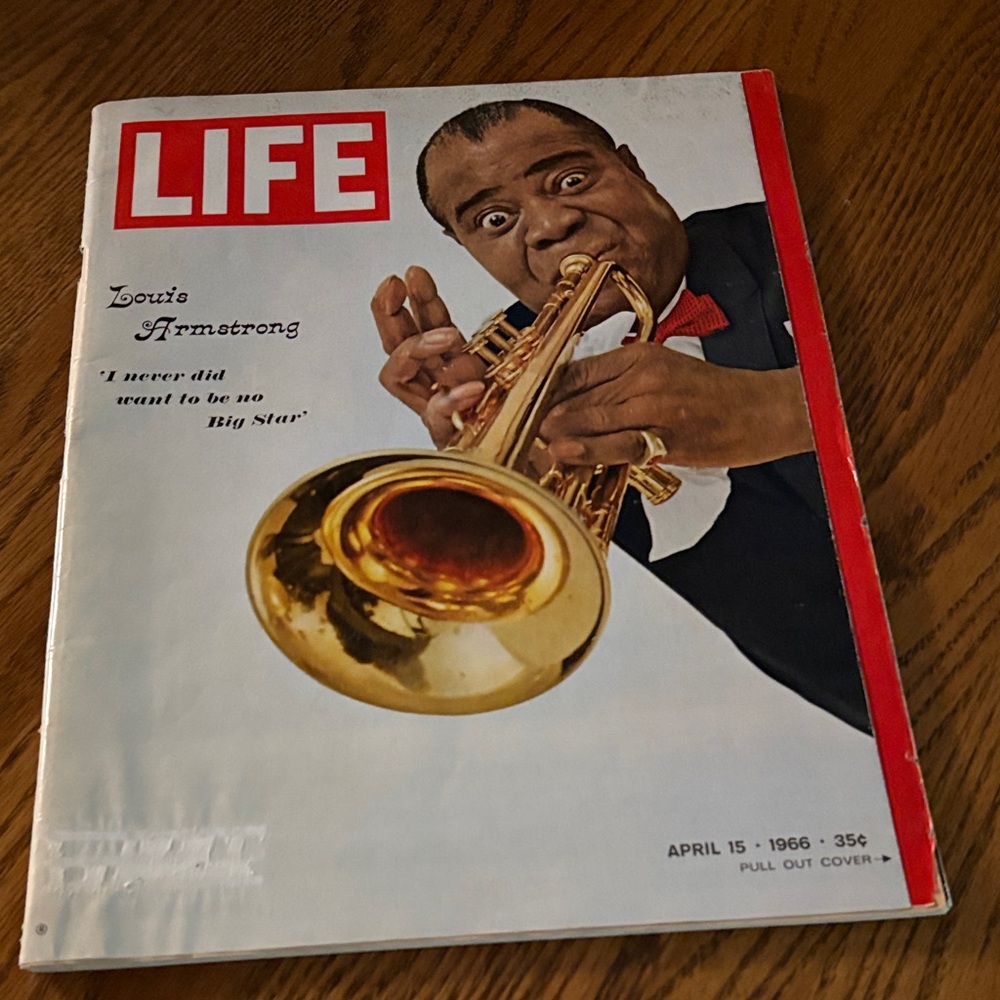 Vintage Magazine Cover with Louis Armstrong